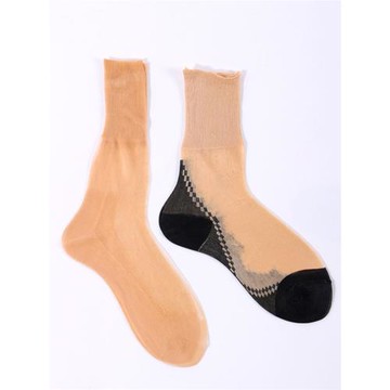 牡丹牌錦綸松口老式尼龍短絲襪復古夏季短筒純色清涼獨特美腿防臭