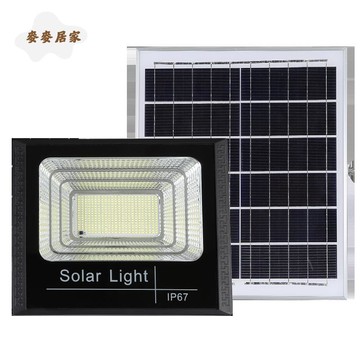 定制新款太陽能板投光燈戶外庭院燈防水路燈LED工程照明燈 pm6201