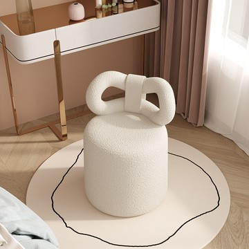 可旋轉化妝椅臥室網紅蝴蝶結靠背椅梳妝臺凳子女生室內家用化妝凳 雙11全館免運