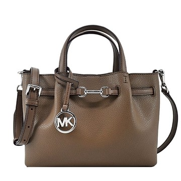 MICHAEL KORS Carson皮革斜背/手提兩用包(小/棕)