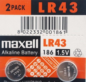 maxell LR43 186 鈕扣型電池/一排10顆入(促20) 1.5V 鈕扣電池 手錶電池-傑梭【領券滿額再折千11/30止】