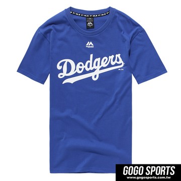 Majestic-道奇隊經典球隊LOGO印花短T (男)