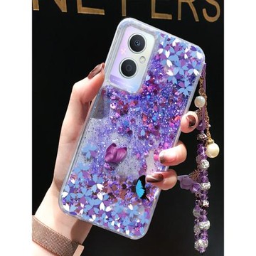 適用于oppoA96手機殼A56閃粉流沙oppo保護套硅膠軟殼全包防摔個性創意