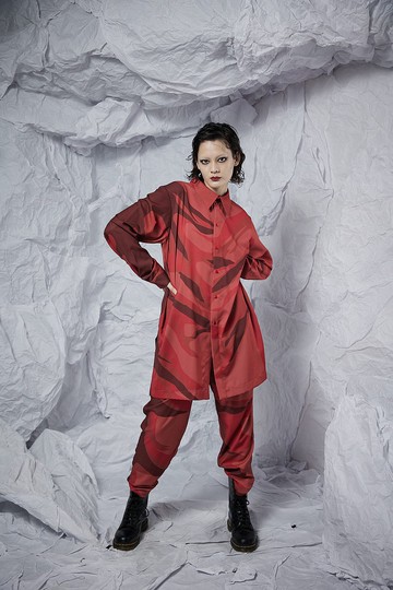 INF 22SS 2D紅印花經典襯衫