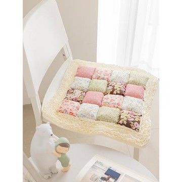 田園ins風全棉椅子墊餐椅墊加厚防滑屁墊學生電腦椅辦公室坐墊子