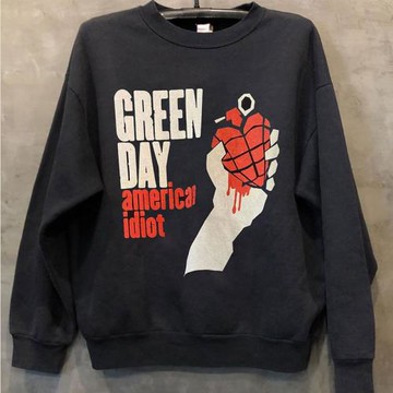 Green Day綠日樂隊搖滾周邊vintage男女潮流復古美式街頭長袖衛衣