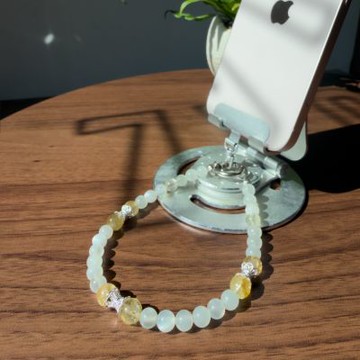 (台灣設計製作)璞心堂-馬上幸福系列 天然水晶手機幸運鍊-月行富桂