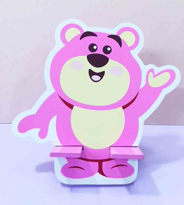 【震撼精品百貨】迪士尼玩具總動員.~熊抱哥手機架附鏡*52597