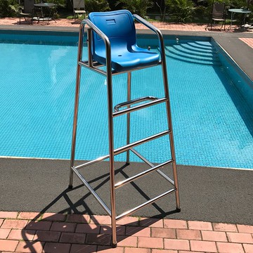 304不繡鋼遊泳池救生椅救生員椅子遊泳館觀察台裁判椅瞭望台xw