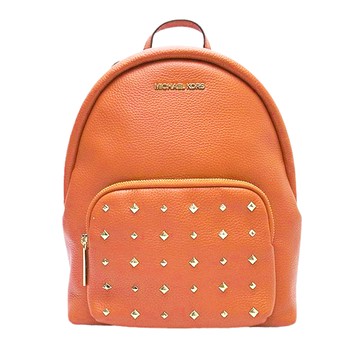 MICHAEL KORS - 素面皮革鉚釘後背包 (桔色)