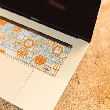 獅子山 六角 磁磚系列 / 鍵盤膜 - 橙