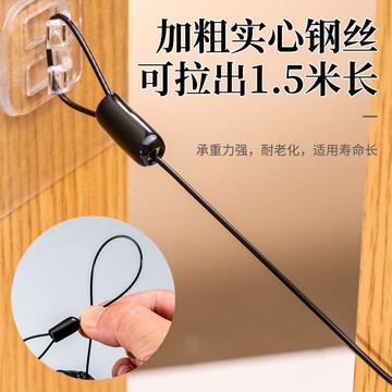 【五金 熱銷】免打孔自動關門器閉門器緩衝家用靜音鐵拉繩閉合推拉閉門器12.16