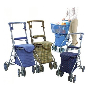 【海夫健康生活館】勝邦福樂智 日本SHIMA Rhythm RWC 輕型散步購物車 (多款花色任選1入)