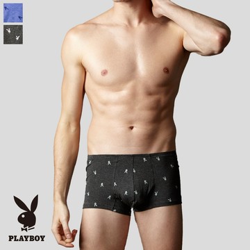 【PLAYBOY】親膚彈性貼身平口褲(顏色隨機出貨)-SPB225