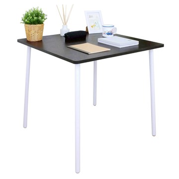 【頂堅】方形書桌/洽談桌/工作桌-寬80x深80x高76公分-三色可選深胡桃木色