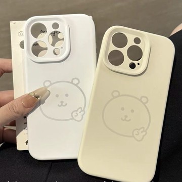 比耶自嘲熊 防摔 手機殼 蘋果iphone 17air xr i11 i12 13 14 15 16promax保護殼