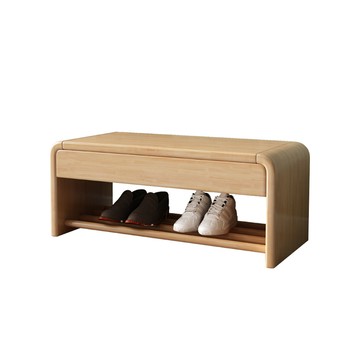 【HappyLife】北歐實木換鞋凳 附抽屜 80公分 Y11861原木