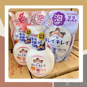 ［so媽］✨日本進口📦獅王 趣淨洗手慕斯 清新果香/清爽柑橘 瓶裝 補充包