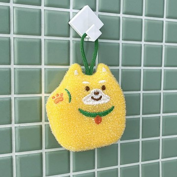 日本 Decole - 可愛造型菜瓜布/洗碗海綿-柴犬 (86*95*35㎜)
