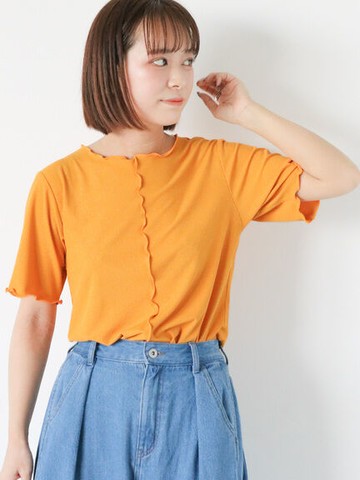 素面外縫線剪裁上衣(FF46L1C0480) - ehka sopo