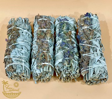 Faiza Naturals 加洲薰衣草配白鼠尾草煙薰棒 4寸 一束 真空包裝