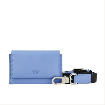 BRAUN BUFFEL 台灣總代理 霖科-D 手機掛繩附小袋-藍色/BFC005-757-BL