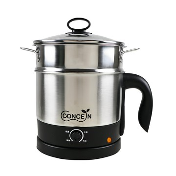 CONCERN 康生健康科技 美食達人 不鏽鋼快煮美食鍋+蒸籠  CON-HI002  1組