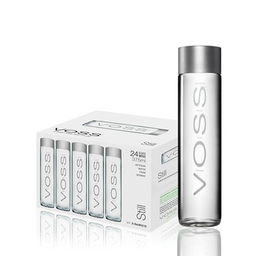 Voss 【挪威】極致純淨礦泉水(375mlx24入)-時尚玻璃瓶