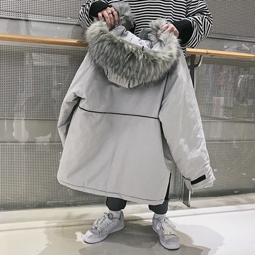 外套男士加厚學生羽絨棉服寬松中長款棉襖男帥氣百搭冬季棉衣