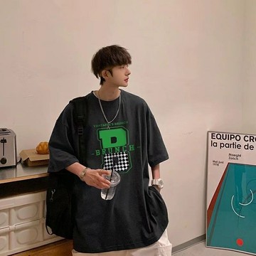 【MLM】韓版大logo字母短袖袖 短袖T恤 M-3XL 寬鬆 OVERSIZE 男女上衣 字母短袖 韓國 上衣 情侶
