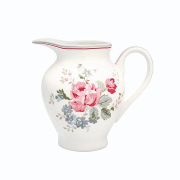 丹麥GreenGate Elouise white 圓形奶罐