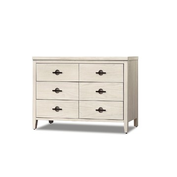 ASSARI-加賀六斗櫃(寬120x深40x高81cm)洗白