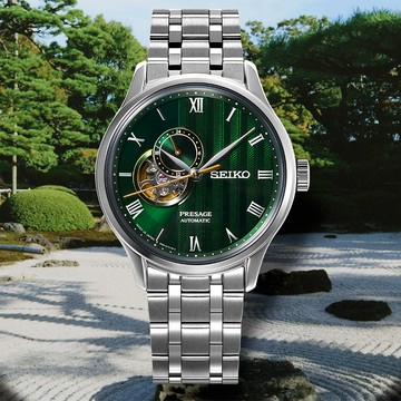 SEIKO 精工 Presage 日式庭園機械錶-41.8mm(SSA463J1/4R39-00W0G)