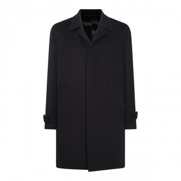 Lardini - Navy Blue Wool Coat 50
