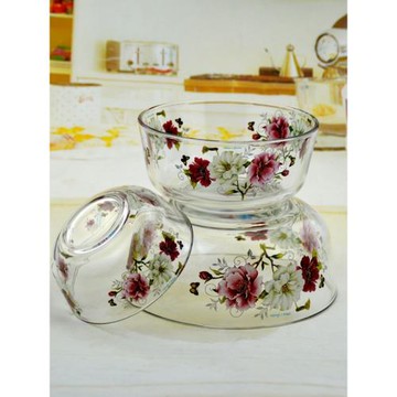 韓國進口玻璃碗水果沙拉碗家用耐熱泡面湯碗料理碗飯碗冷面碗微波