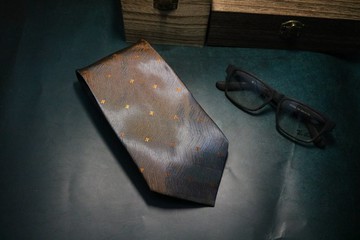 漸變小方塊真絲領帶型男提花商務necktie