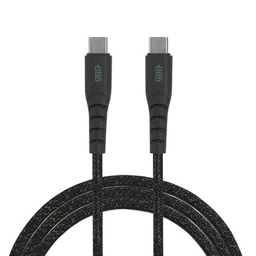 +886 USB-C to TypeC 100W 充電傳輸編織線 1.8M 迷霧灰
