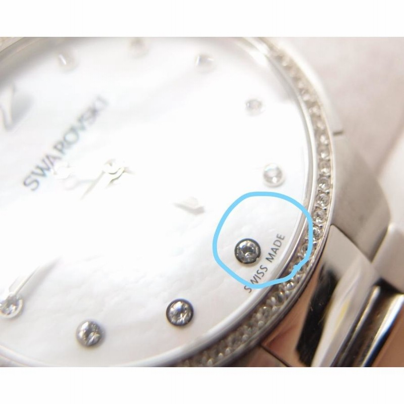 スワロフスキー SWAROVSKI 5181635 50M防水 クォーツ アナログ 腕時計 中古 △WA5054 | LINEショッピング