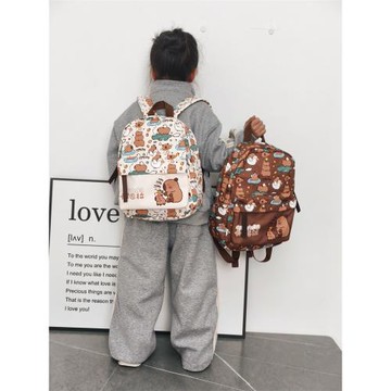 超輕兒童旅游背包男孩女孩外出幼兒園書包卡皮巴拉男童女童雙肩包