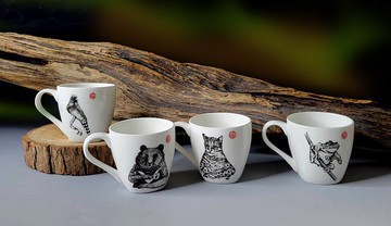 犀貝瓷 台灣珍貴稀有動物 濃縮咖啡杯組