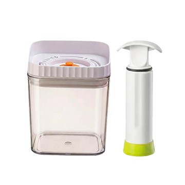 ROYALLIN 蘿林嚴選 真空保鮮盒 矮款 附真空棒 10 x 10 x 11cm 190g  單品  1個