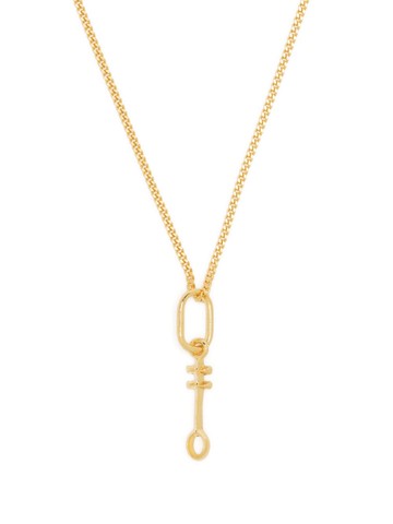 Capsule Eleven - Nefer charm-detail necklace - unisex - 24kt Gold Plated Sterling Silver - One Size