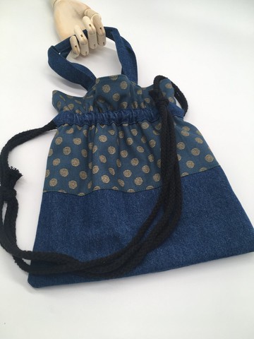 牛仔布袋 束口袋 斜背包 單肩包