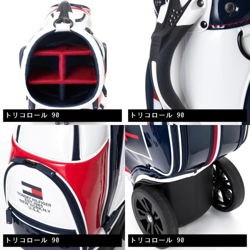 トミー ヒルフィガー ゴルフ TOMMY HILFIGER GOLF ENAMEL キャスター付きキャディバッグ | LINEブランドカタログ