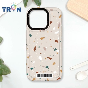 TRON IPHONE 16 PRO 彩色幾何小磨石子B款 防摔 MAGSAFE 磁吸 太空載具殼 透白 手機殼