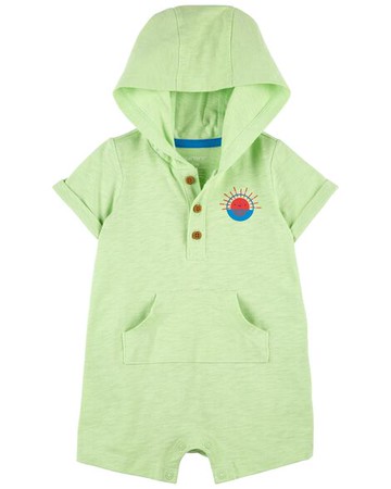 Baby Hooded Slub Jersey Romper