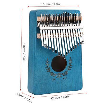 17 Key Kalimba, Handcraft Kalimba Accurate Tone Portable for Beginner for Music Instrument(Blue)