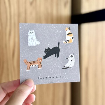 貓派卡片 手繪卡片 貓咪卡片