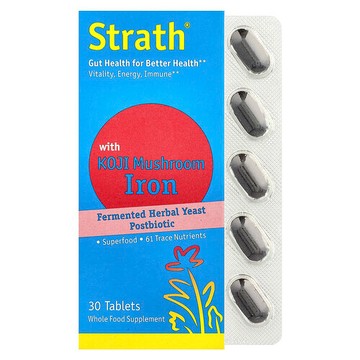 Bio-Strath, 發酵草本酵母益生菌，含酒曲蘑菇鐵，30 片