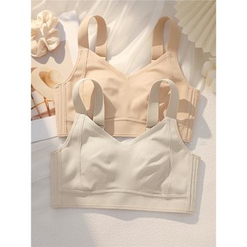 大胸顯小內衣女薄款全罩杯調整型收副乳防下垂兔耳朵大碼文胸無痕